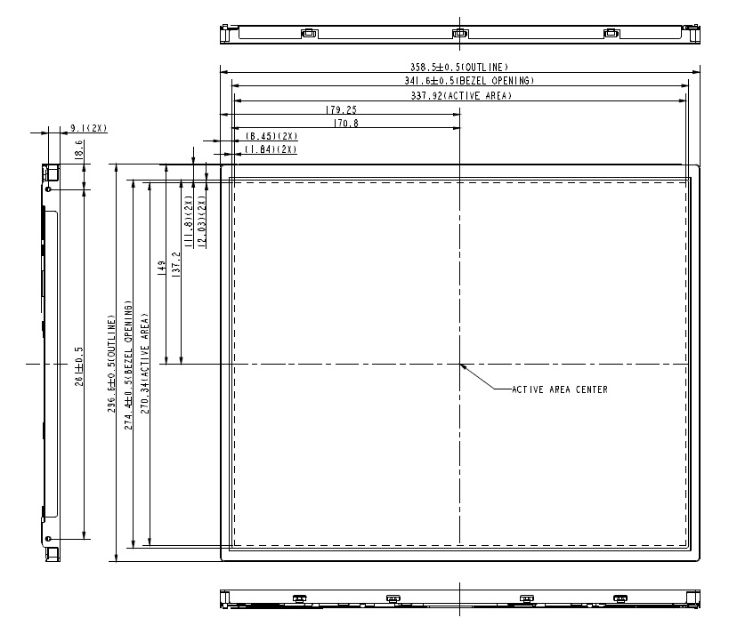 M170EG02 V3, (QD17EL0711), AU 17.0� SXGA Color TFT-LCD, SXGA res